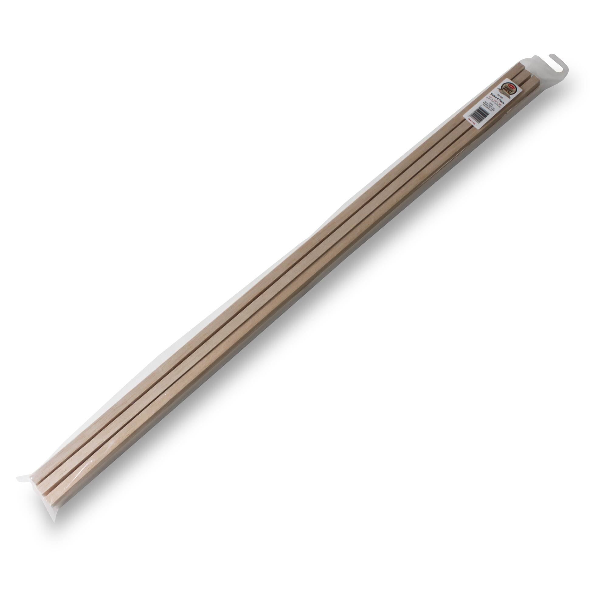 Guillow's 1/2" x 36" Balsa Wood Square Dowels, 6ct.